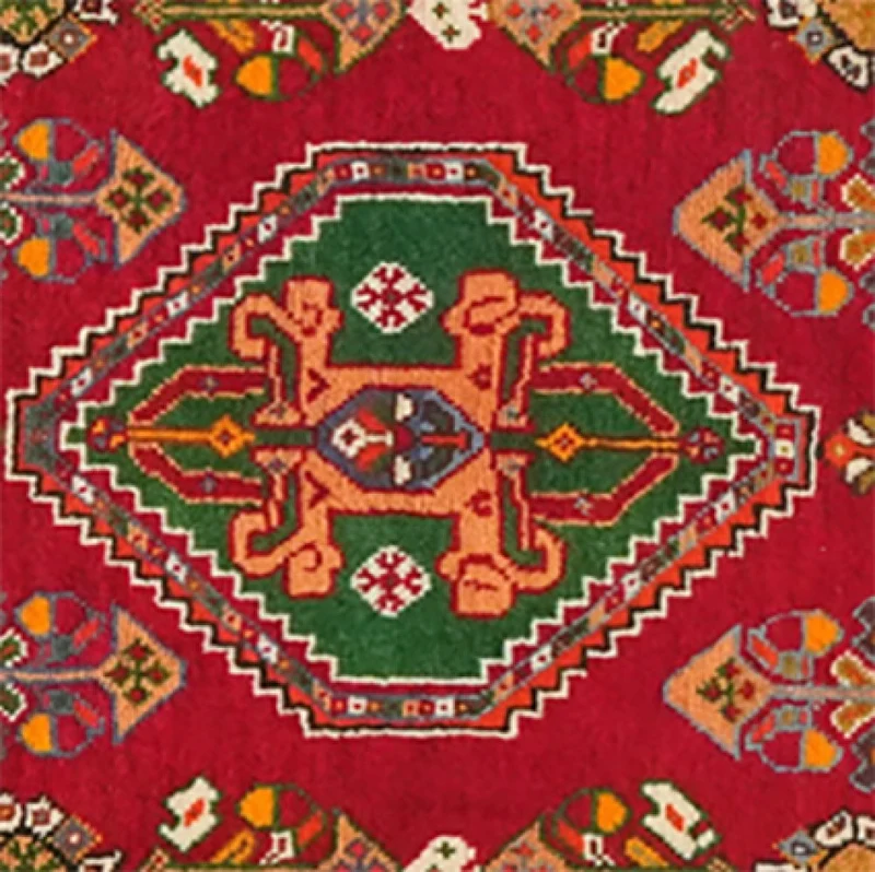 Gashgai · Handgeknüpft – Rot, 50x51 cm