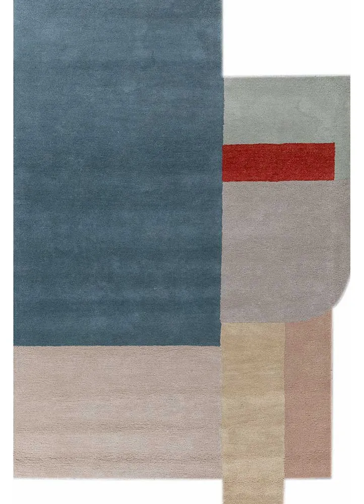Wollteppich sonderform - 150 x 235 cm - mehrfarbig