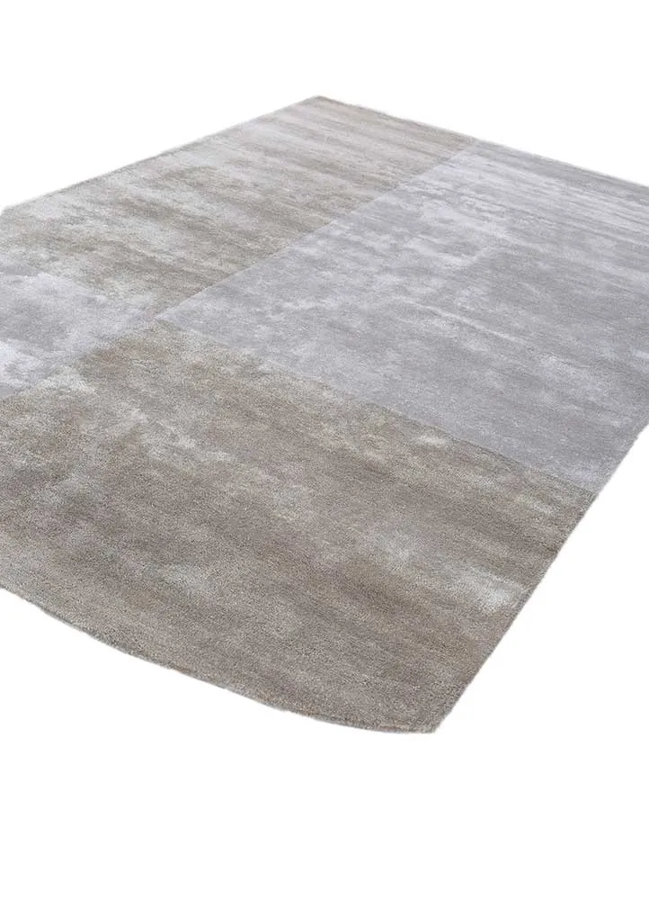 Designer Teppich sonderform - 150 x 240 cm - hellgrau