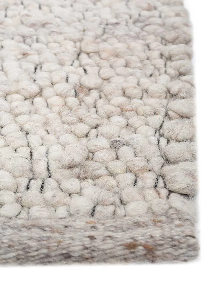 Wollteppich - 180 x 240 cm - creme