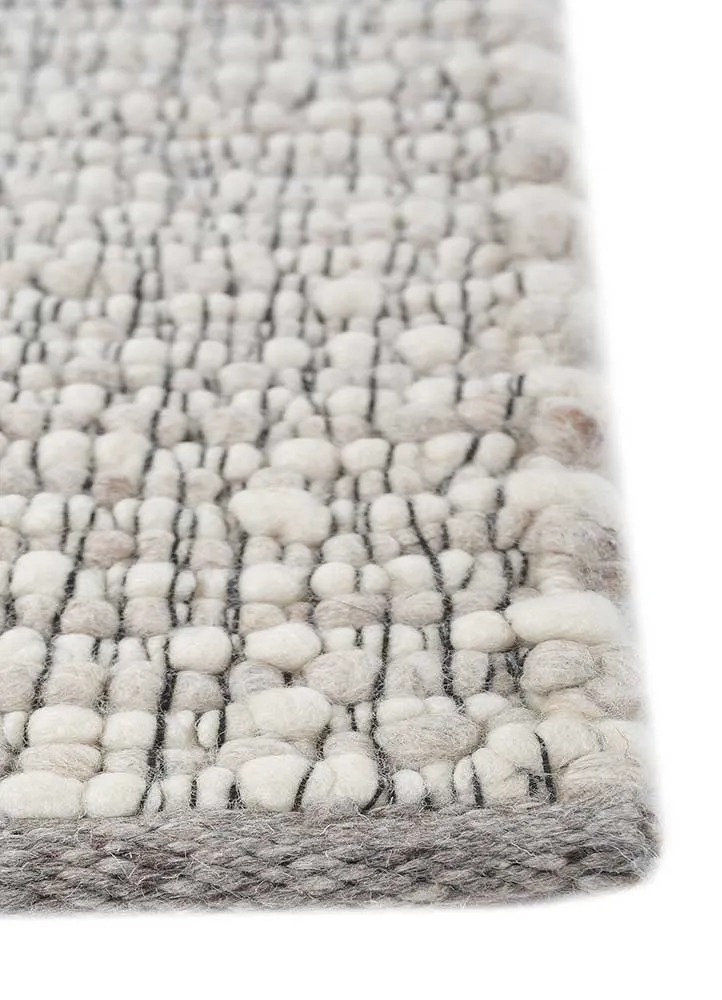 Wollteppich - 170 x 240 cm - creme