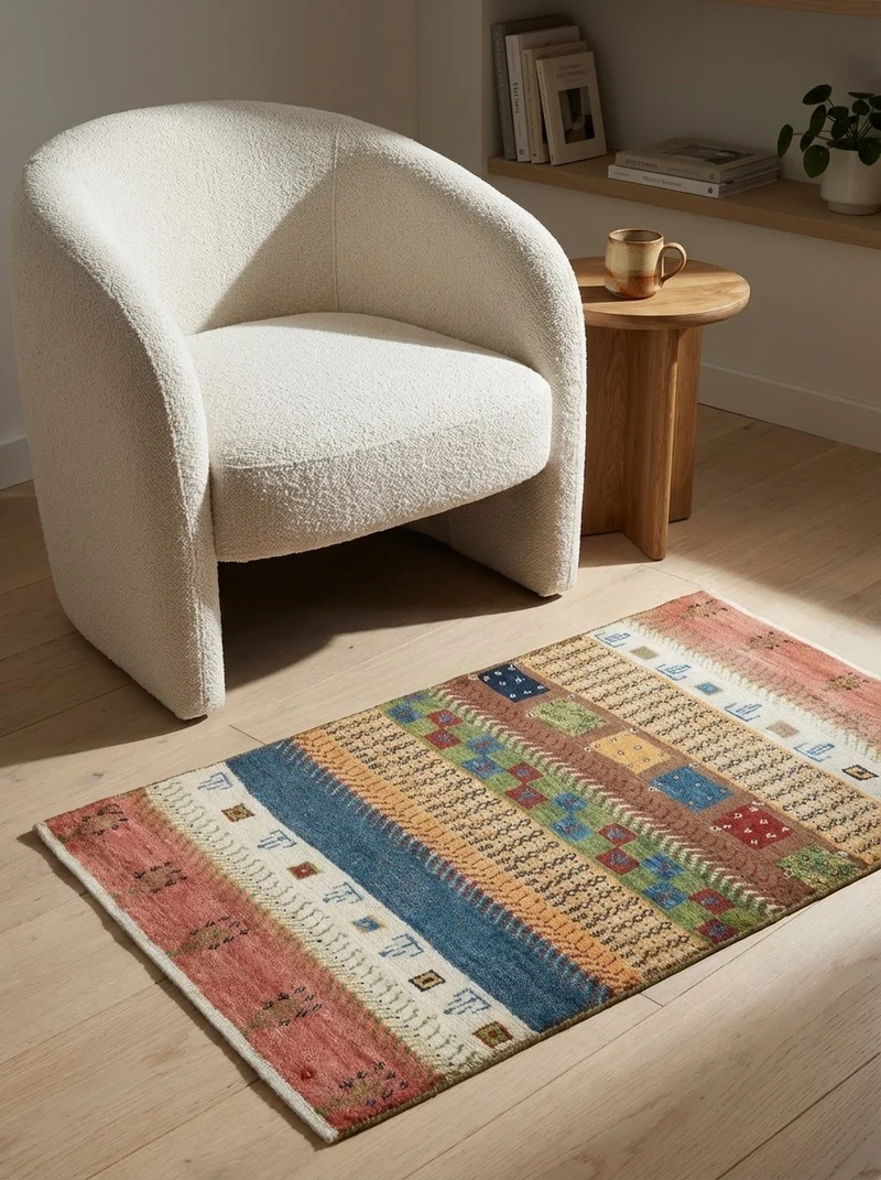 Gabbeh Sonnat · Handgeknüpft – Bunt, 97x61 cm