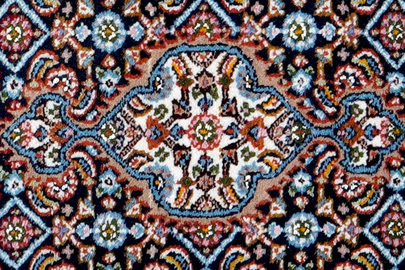 Moud Mahi · Handgeknüpft – Blau, 60x39 cm