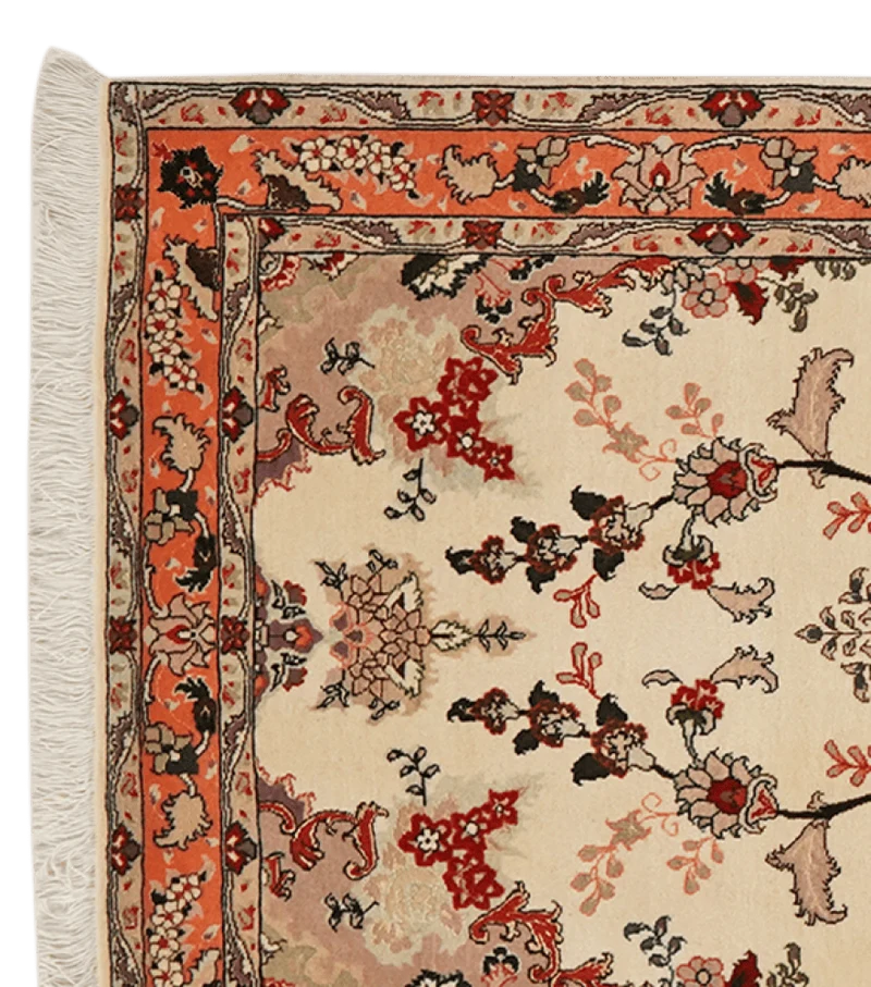 Tabriz 50 Raj · Handgeknüpft – Beige, 205x81 cm