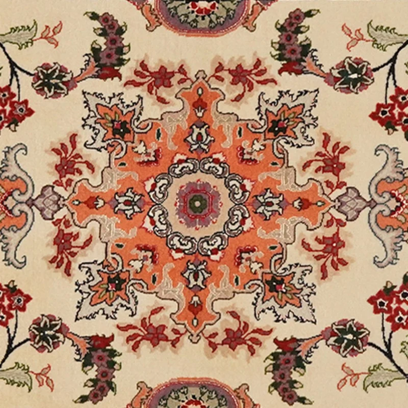 Tabriz 50 Raj · Handgeknüpft – Beige, 205x81 cm