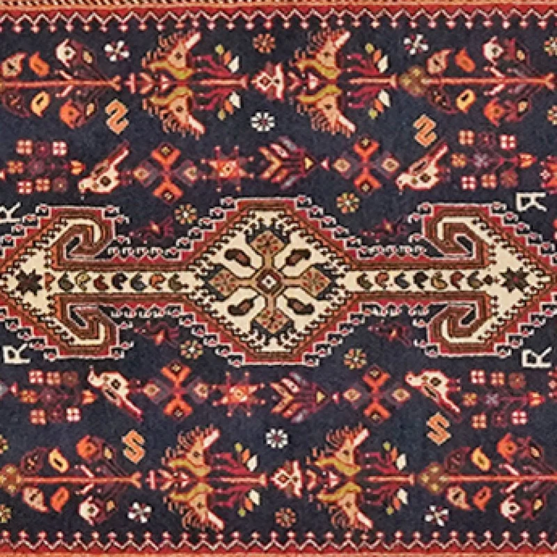 Nasrabad · Handgeknüpft – Blau, 399x82 cm