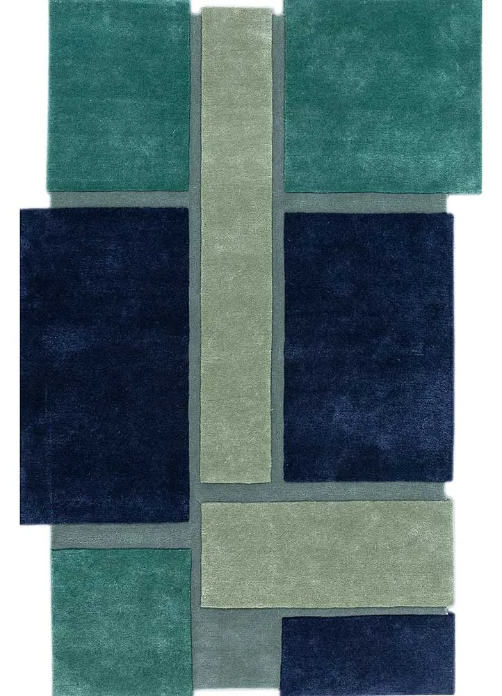 Wollteppich sonderform - 158 x 235 cm - mehrfarbig