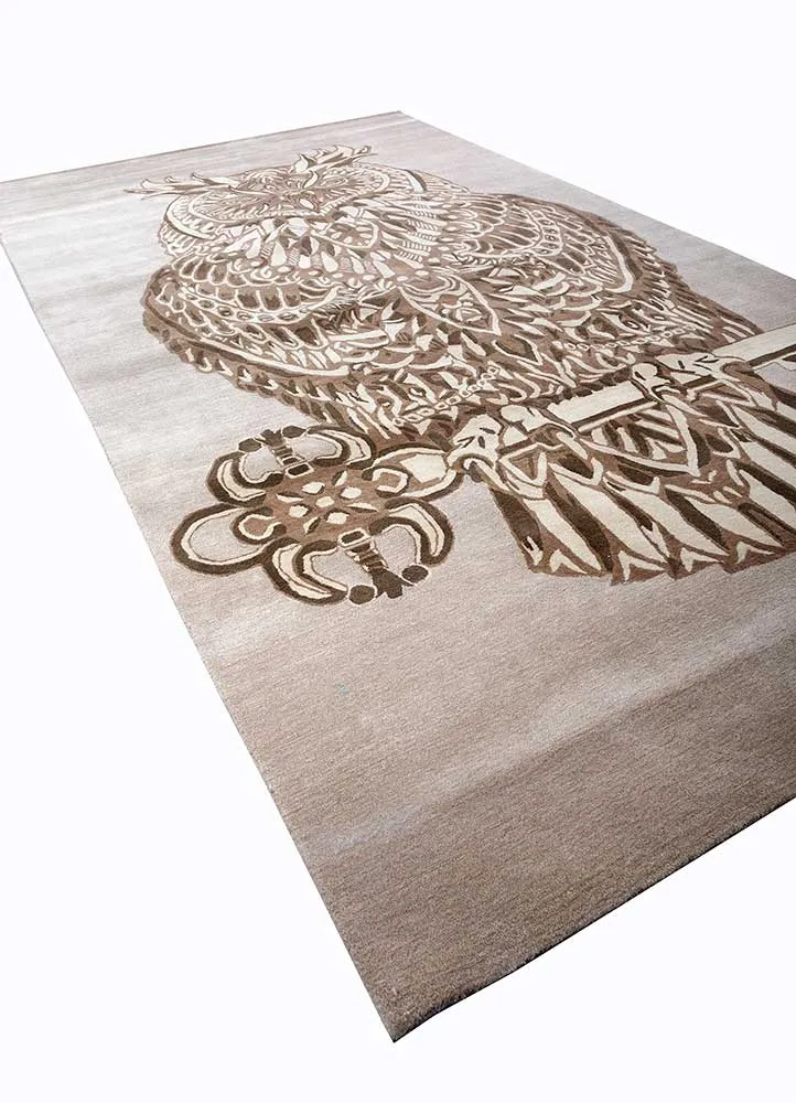 Wollteppich - 195 x 360 cm - creme