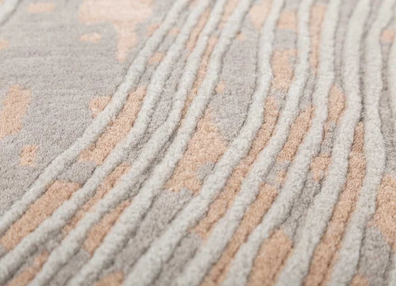 Wollteppich - 150 x 240 cm - dunkelbeige