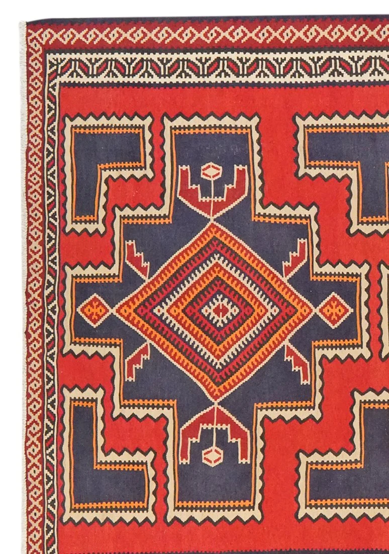 Kelim Ardebil · Handgewebt – Rot, 339x201 cm