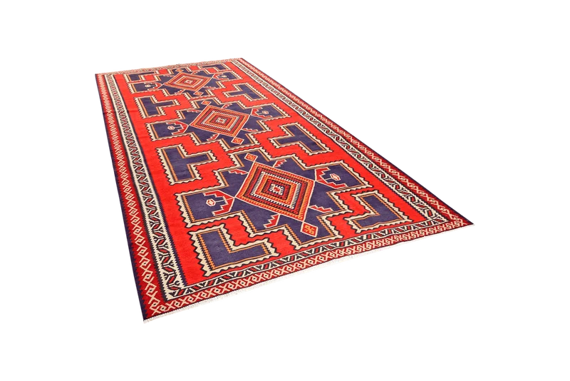 Kelim Ardebil · Handgewebt – Rot, 339x201 cm