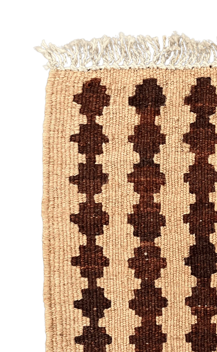 Kelim Gashgai · Handgewebt – Braun, 31x28 cm