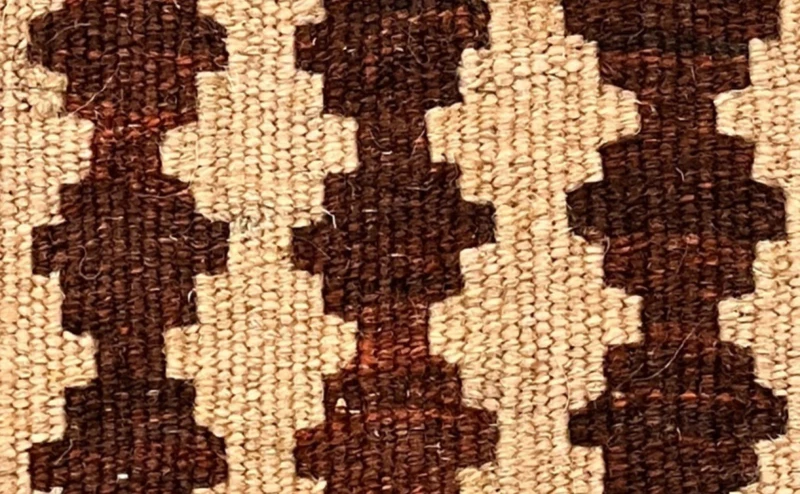 Kelim Gashgai · Handgewebt – Braun, 31x28 cm
