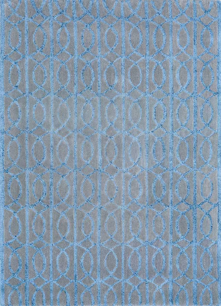 Wollteppich - 120 x 180 cm - seeblau