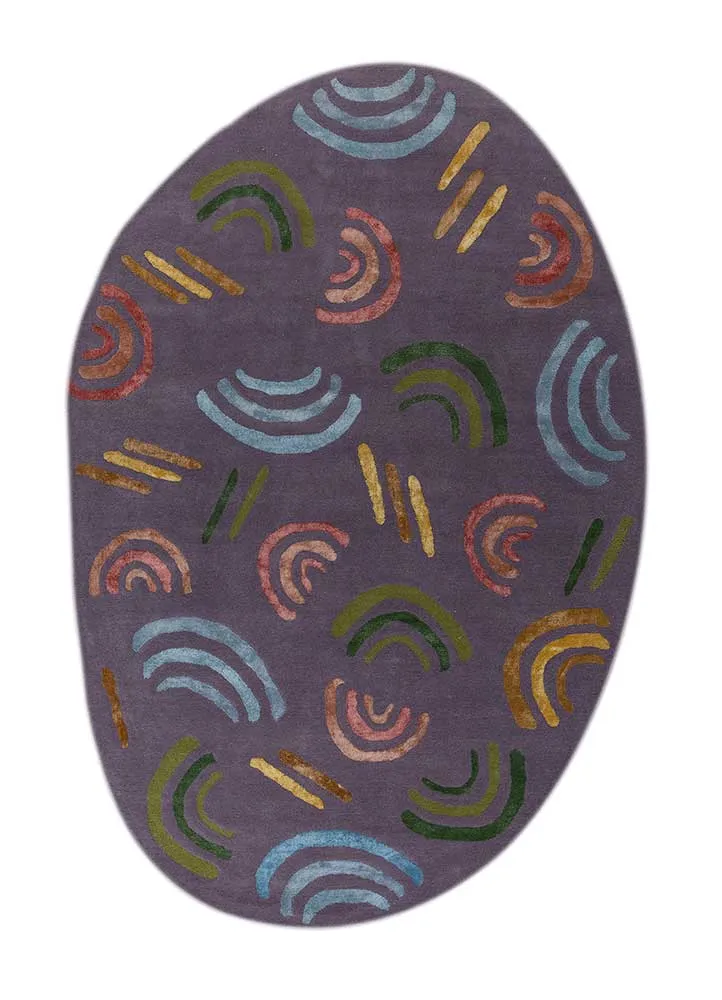 Wollteppich sonderform - 180 x 270 cm - grau