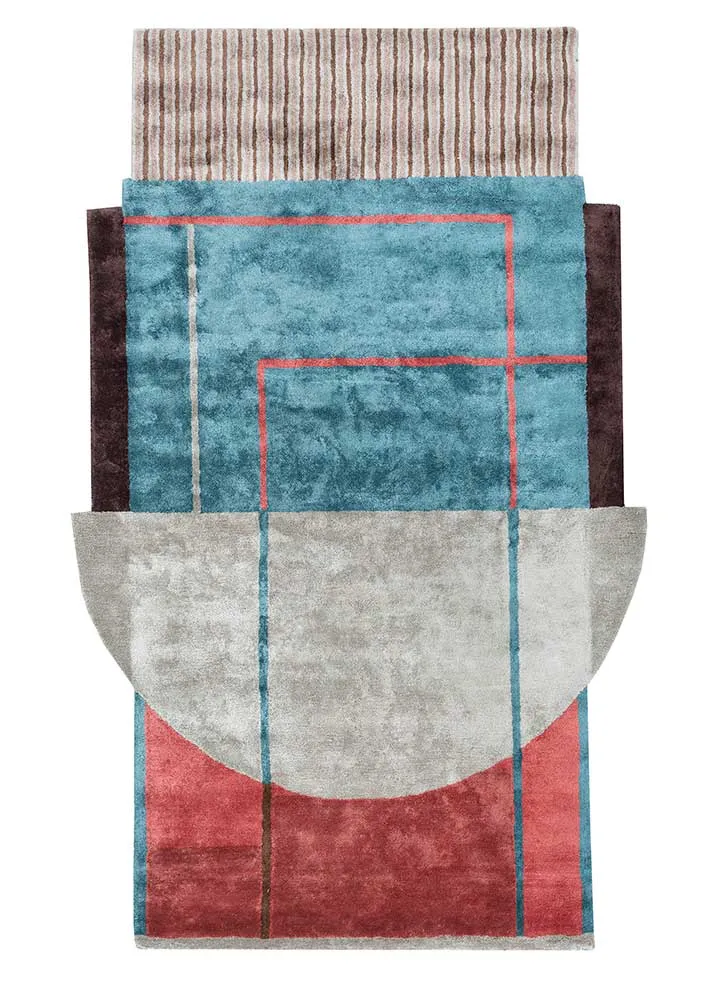 Designer Teppich sonderform - 150 x 240 cm - mehrfarbig