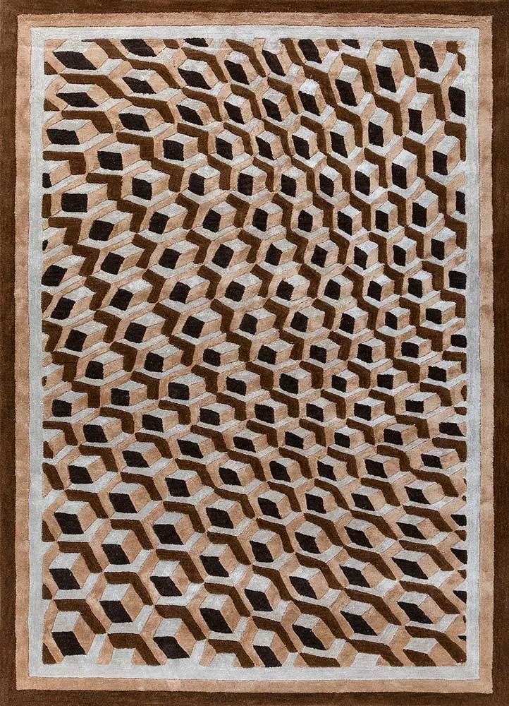 Wollteppich - 180 x 270 cm - beige