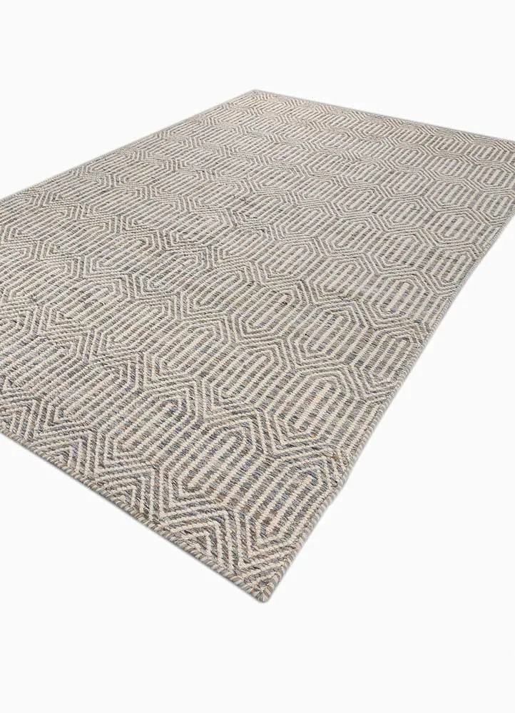 Wollteppich - 180 x 270 cm - hellgrau