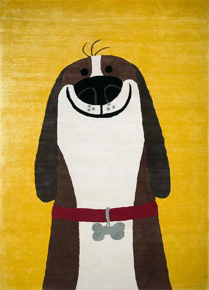 Wollteppich - 180 x 270 cm - gold