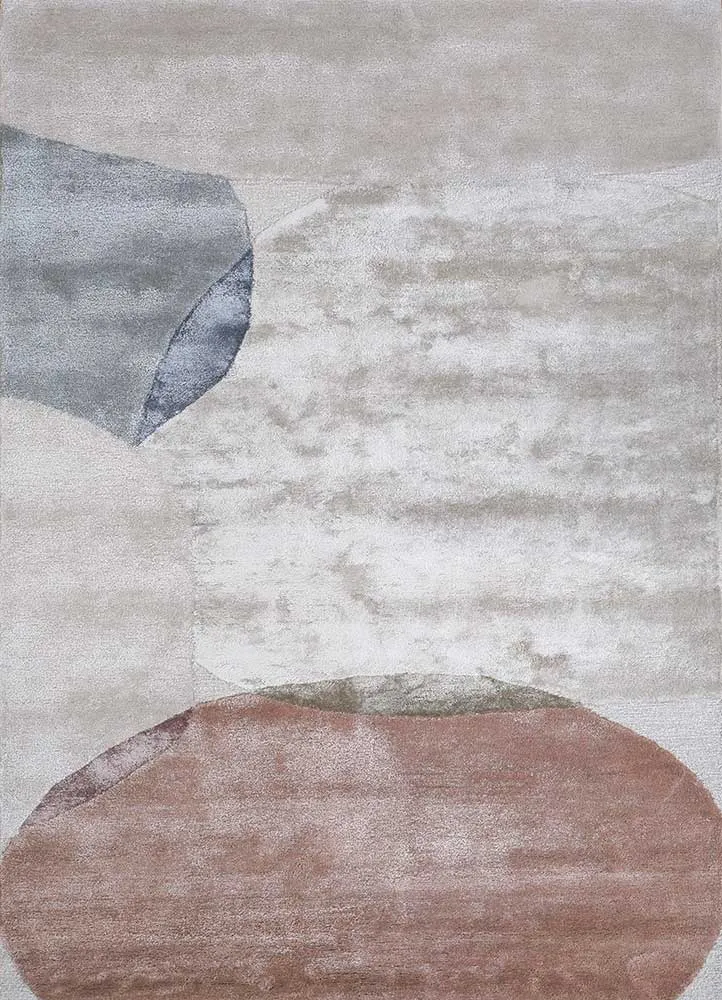 Wollteppich - 150 x 240 cm - silber
