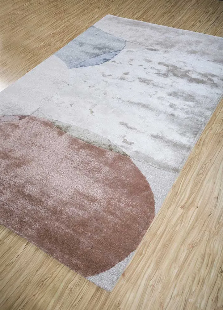 Wollteppich - 150 x 240 cm - silber