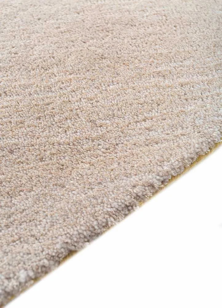 Wollteppich rund - 240 x 240 cm - gold