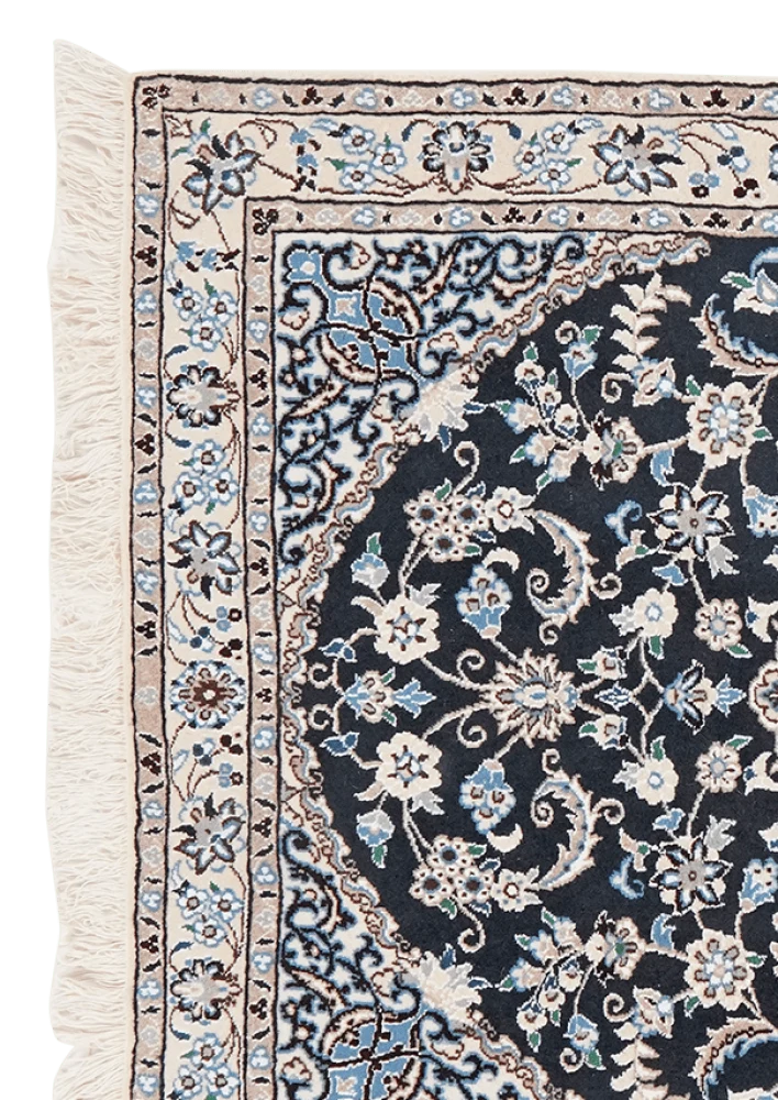 Nain 9La · Handgeknüpft – Blau, 147x98 cm