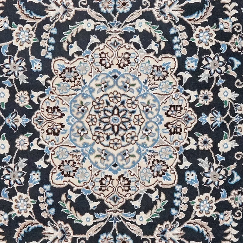 Nain 9La · Handgeknüpft – Blau, 147x98 cm