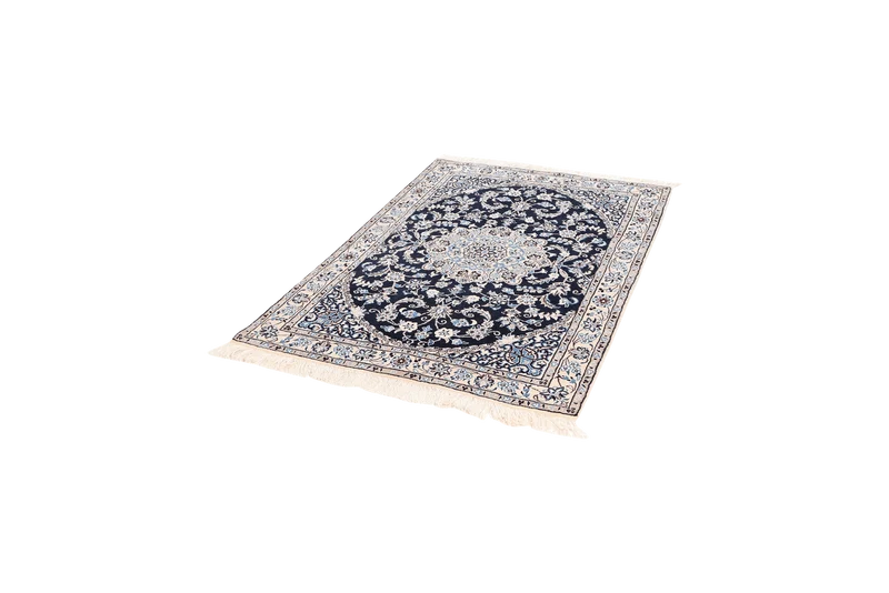 Nain 9La · Handgeknüpft – Blau, 147x98 cm