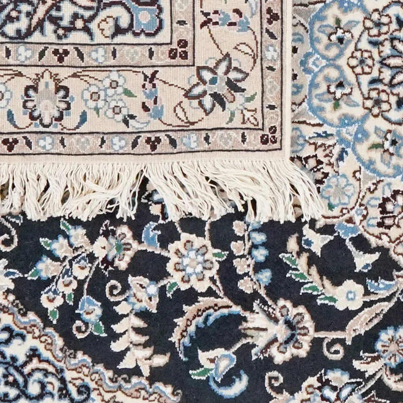 Nain 9La · Handgeknüpft – Blau, 147x98 cm
