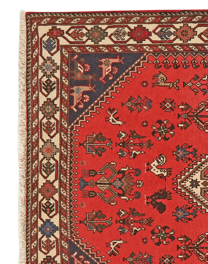 Nasrabad · Handgeknüpft – Rot, 155x104 cm