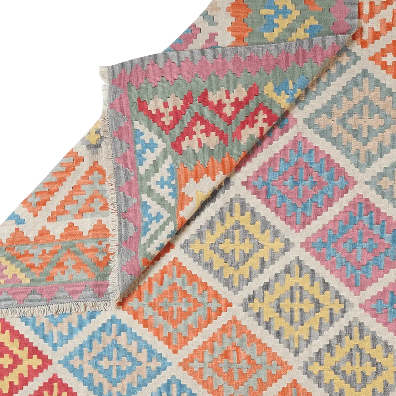 Kelim Gashgai · Handgewebt – Beige, 383x308 cm