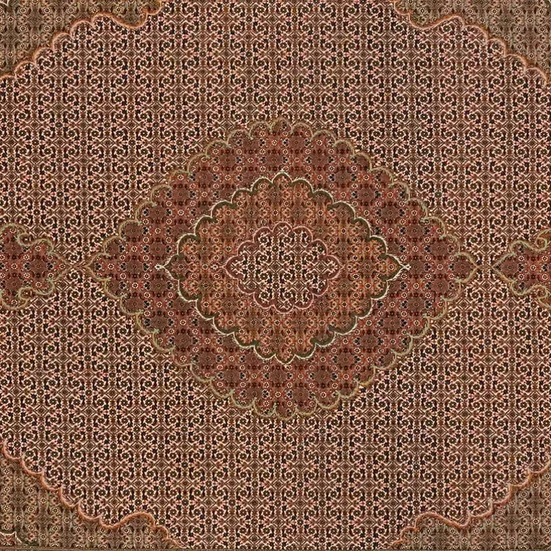 Tabriz 50 Raj · Handgeknüpft – Braun, 302x206 cm