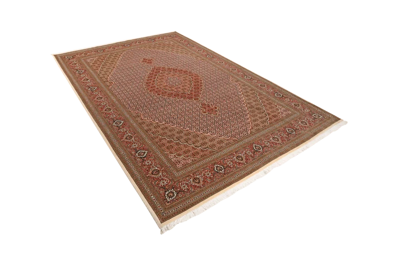 Tabriz 50 Raj · Handgeknüpft – Braun, 302x206 cm