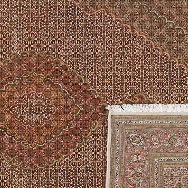 Tabriz 50 Raj · Handgeknüpft – Braun, 302x206 cm