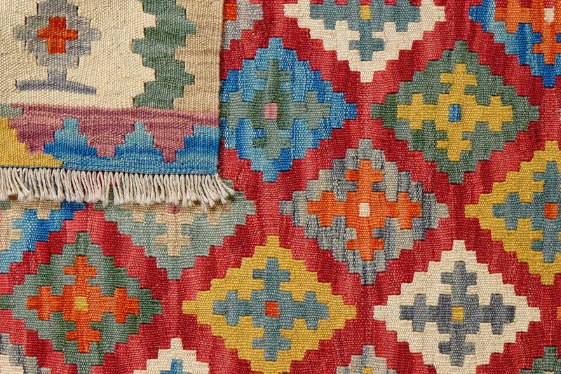 Kelim Gashgai · Handgewebt – Rosa, 150x109 cm
