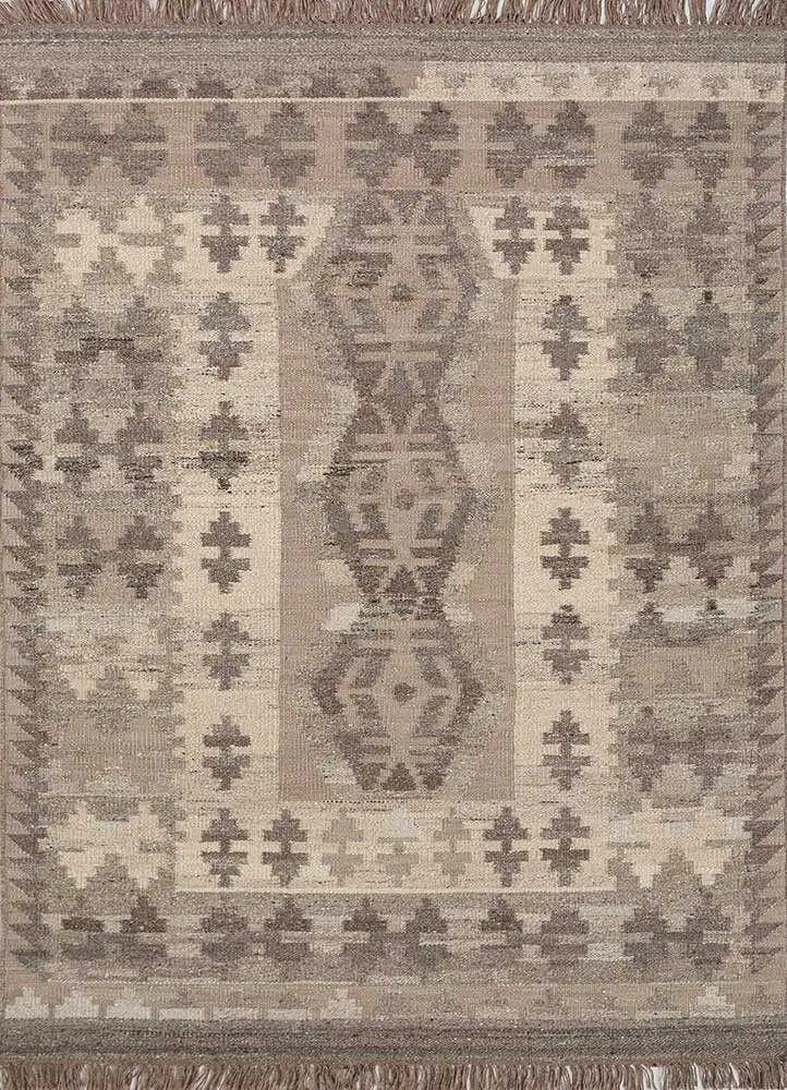 Wollteppich - 150 x 240 cm - beige