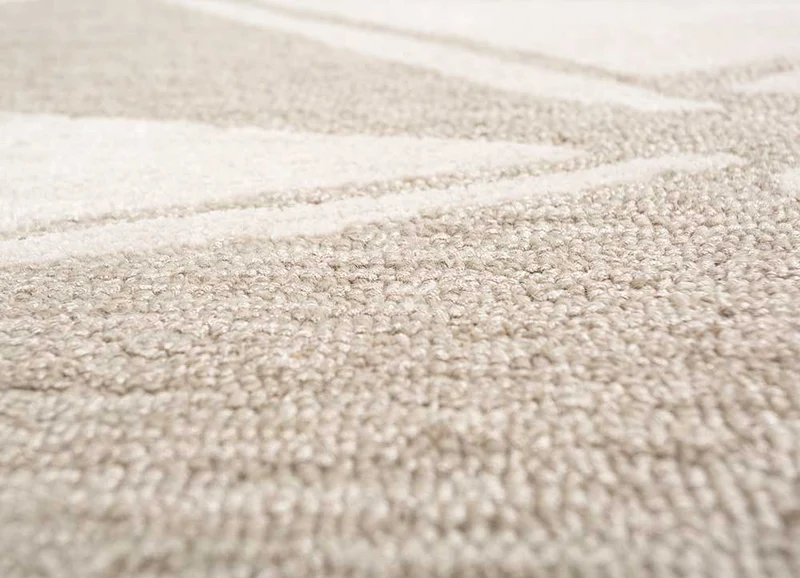 Wollteppich - 180 x 270 cm - hellbeige