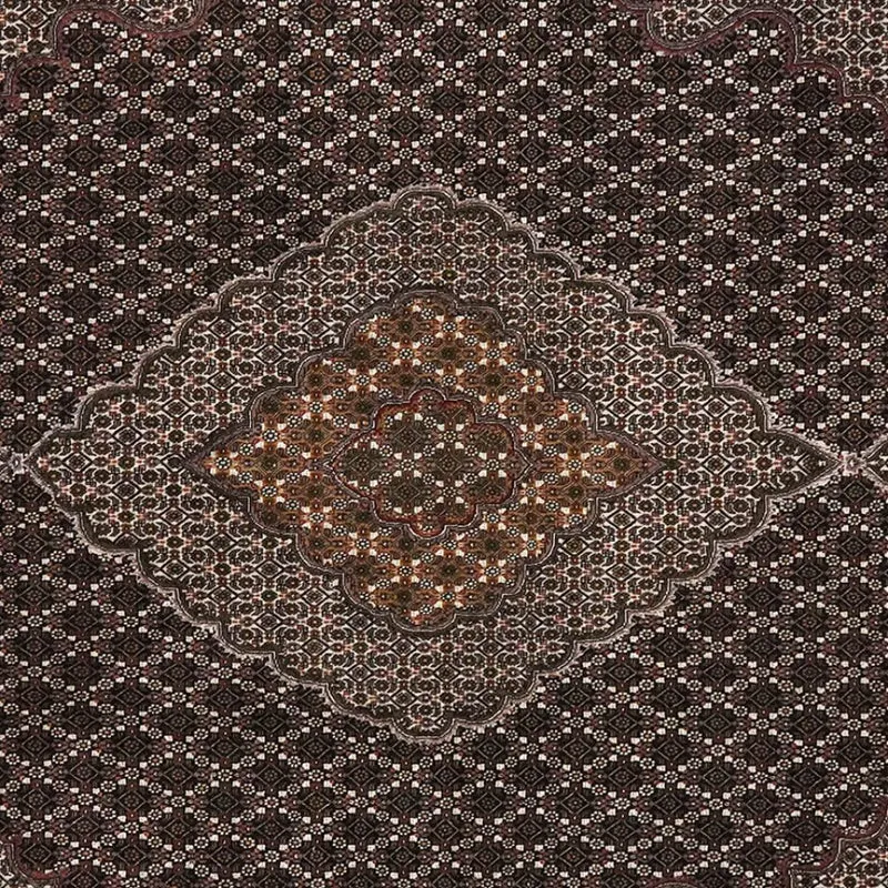Tabriz 40 Raj · Handgeknüpft – Schwarz, 358x252 cm