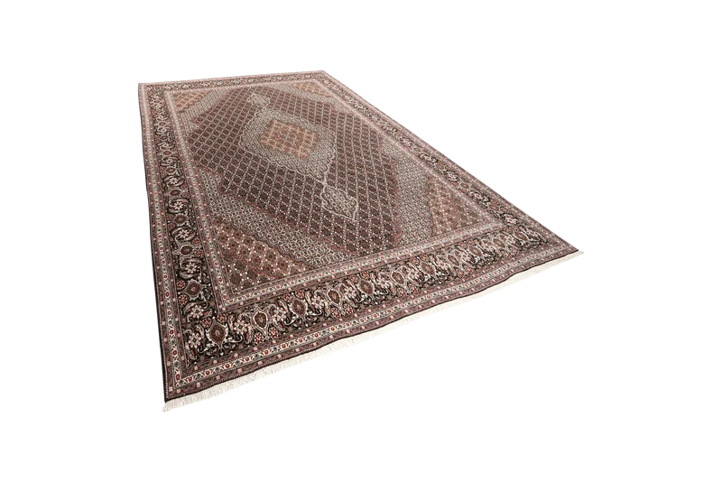 Tabriz 40 Raj · Handgeknüpft – Schwarz, 358x252 cm