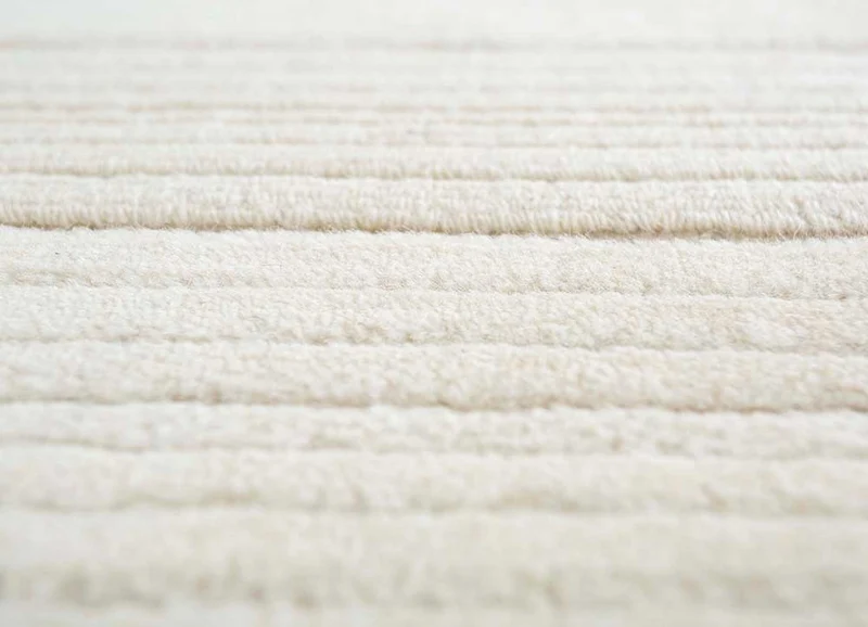 Wollteppich - 60 x 90 cm - creme