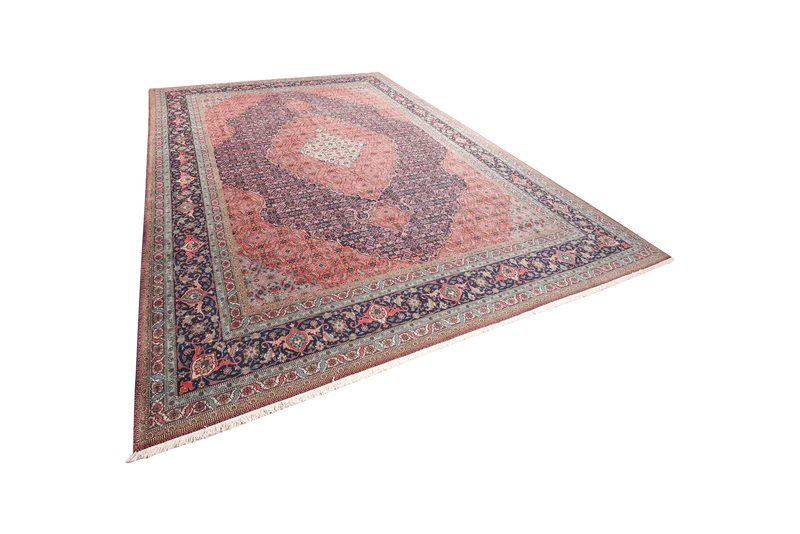 Tabriz Old · Handgeknüpft – Blau, 395x300 cm