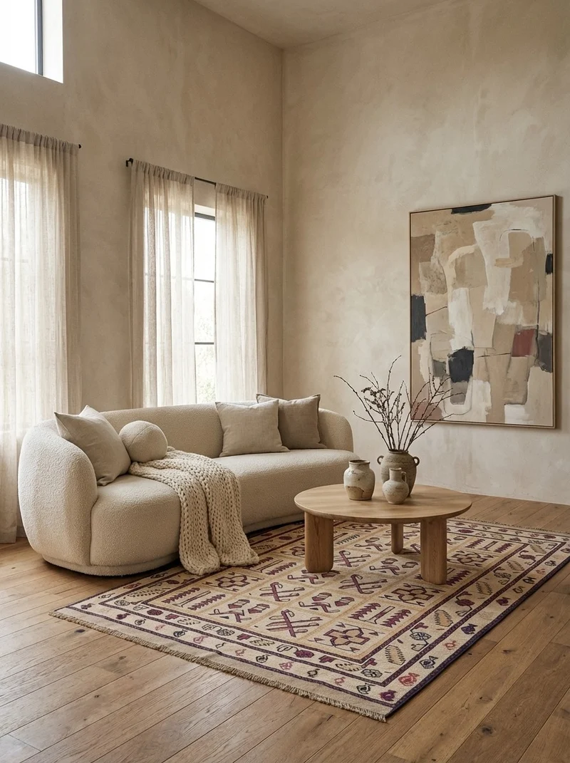 Kelim Belutch · Handgewebt – Beige, 168x139 cm