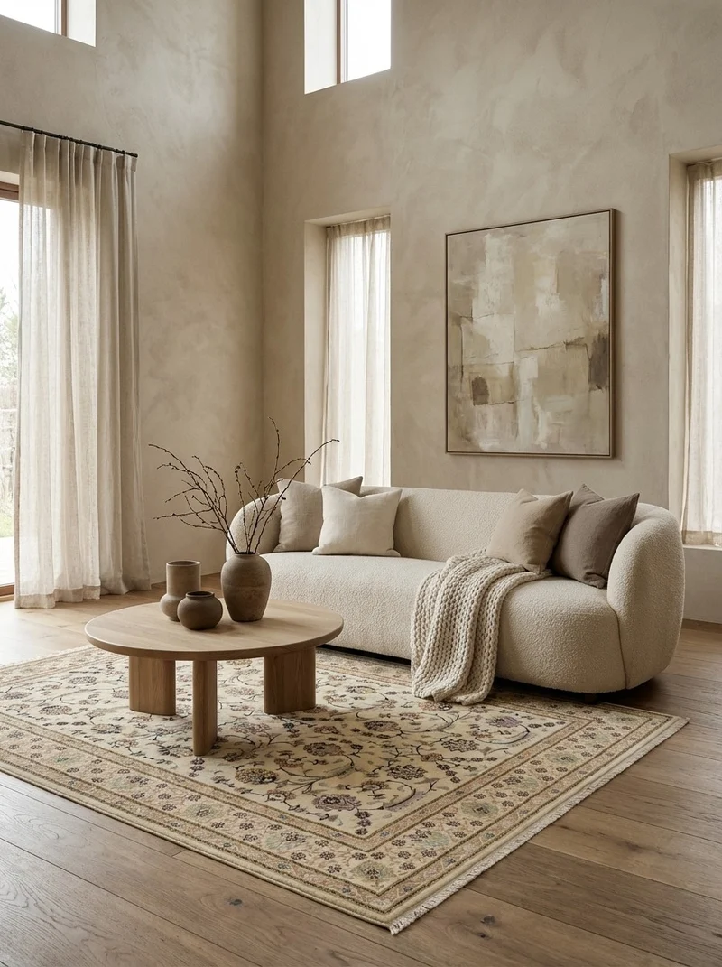 Tabriz 50 Raj · Handgeknüpft – Beige, 229x151 cm