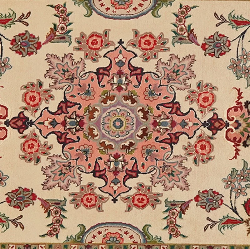 Tabriz 50 Raj · Handgeknüpft – Beige, 205x78 cm