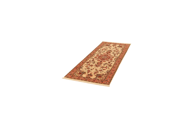 Tabriz 50 Raj · Handgeknüpft – Beige, 205x78 cm