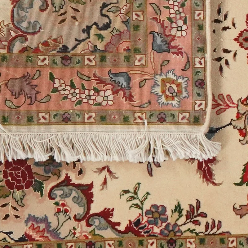Tabriz 50 Raj · Handgeknüpft – Beige, 205x78 cm