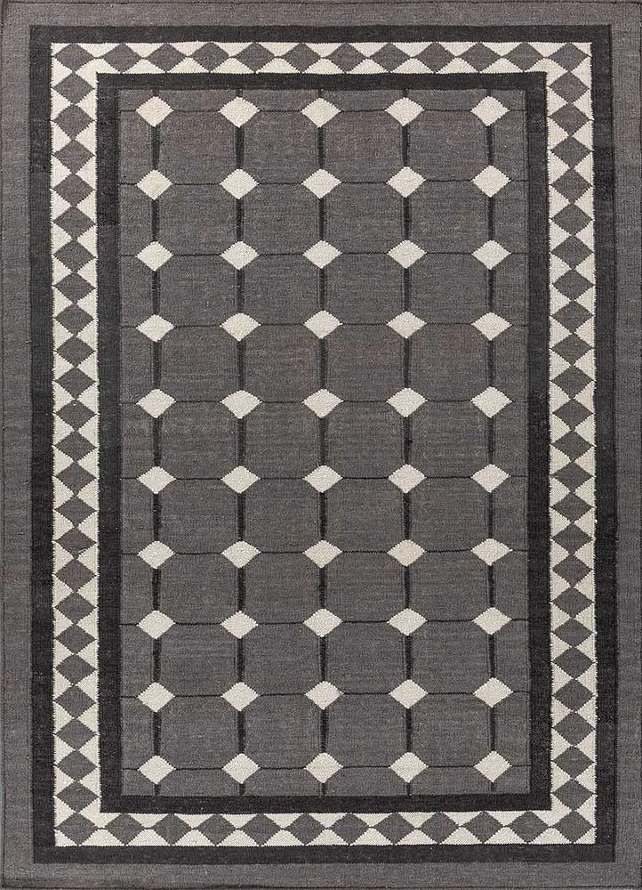 Wollteppich - 150 x 240 cm - grau