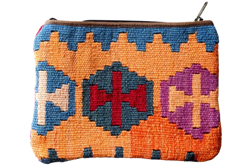 Kelim Bag · Handgefertigt – Bunt, 33x23 cm