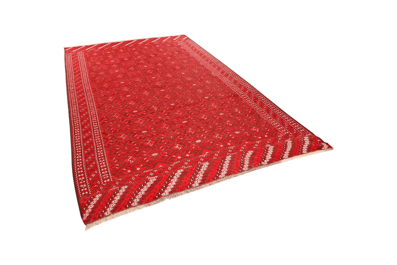 Kelim Turkman · Handgewebt – Rot, 321x201 cm